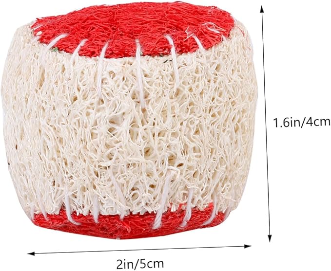 IMIKEYA 2pcs Dog Chew Natural Loofah Tennis Balls Sturdy Puppy Chewing Training Supplies Interactive Pet Balls for Dog Play and Fetch Random Color