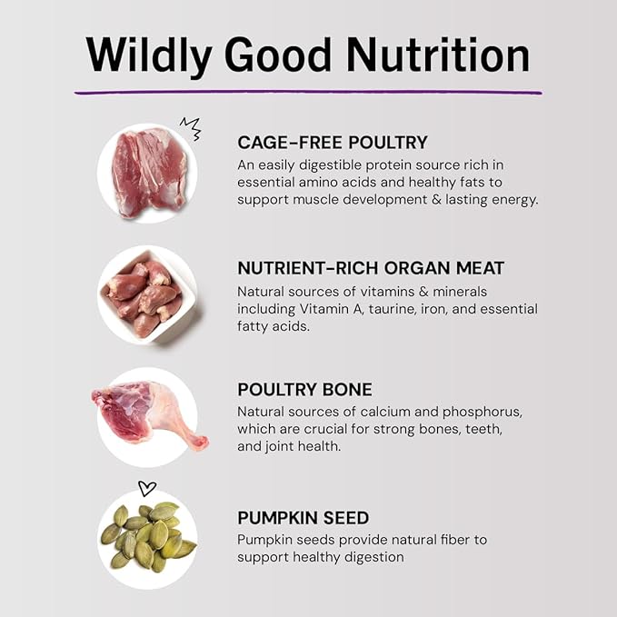 Stella & Chewy's Freeze-Dried Raw Cat Dinner Morsels - Premium Duck & Goose Recipe with 98% Cage-Free Poultry & Organs - Natural Grain-Free Cat & Kitten Food - Made in USA - 8 oz