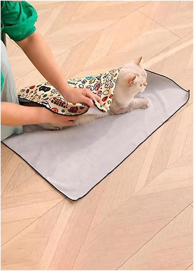 Self-Adherent Cat Grooming Wrap - Scratch Cat Swaddle Burrito Wrap for Nail Trimming & Grooming