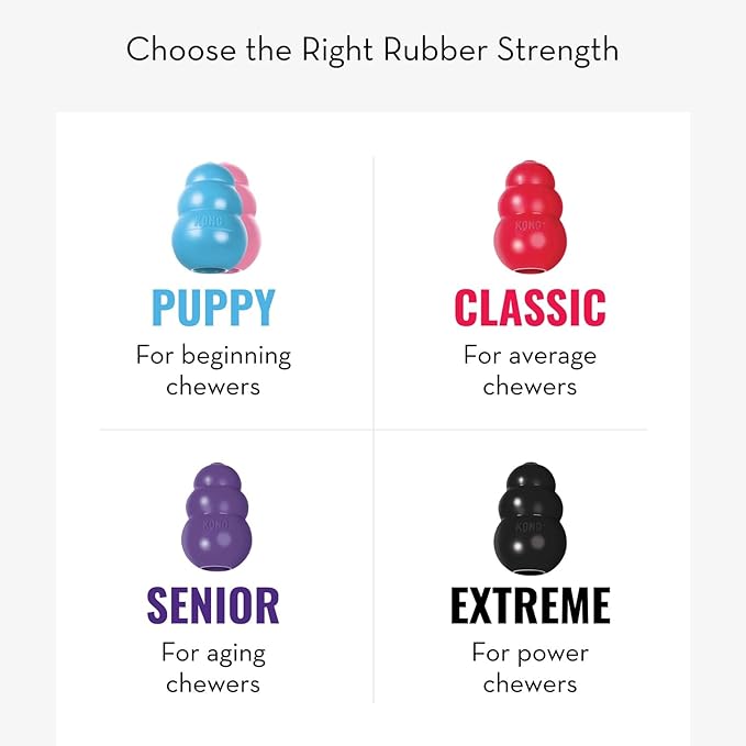 KONG - Puppy Toy Natural Teething Rubber - Fun to Chew, Chase and Fetch - for Medium Puppies - Pink