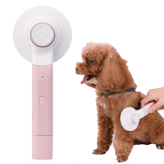 Dog Grooming Brush | Rechargeable Massage with Nail File | Cat Brush Dog Grooming Supplies - for Long Short Hair Undercoat Removal Cleaning Bathing Dematting Indoor Home