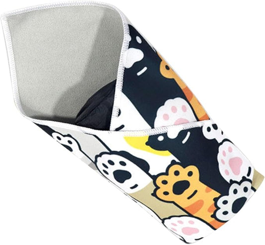 Cat Wrap for Cutting Nails - Self-Adherent Cat Burrito Wrap for Nail Trimming | Anti-Scratch Control Multifunctional Anti-Escape Washing Grooming Indoor Clip Nails Clean Ears Animal Trimming Clipping