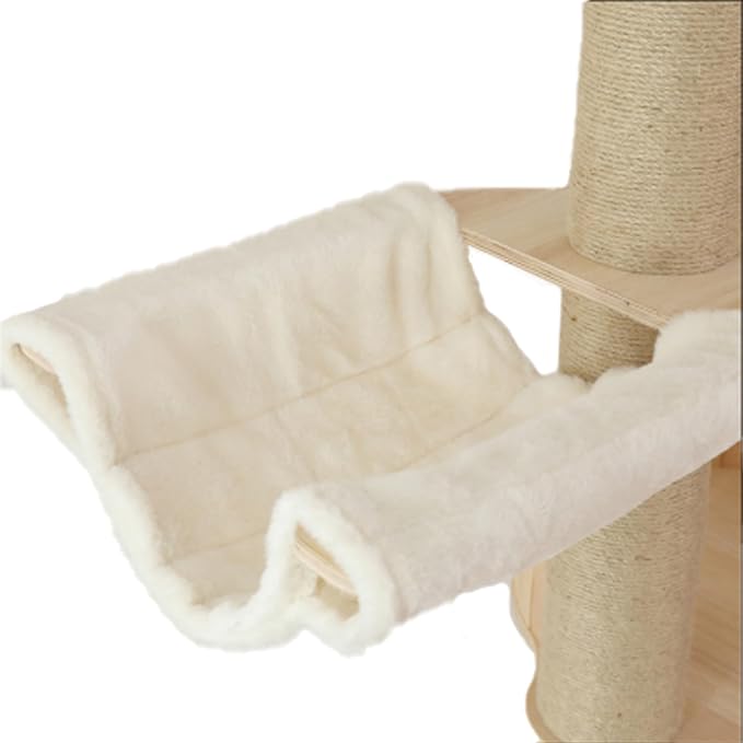 Cat Hammock Plush Cat Bed for Floor to Ceiling Cat Tree Cat Tower, 20 Inches