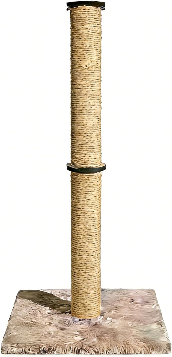 Big Cat Scratching Post for Large Cats, Cat Scratching Post Heavy Duty Posts Tower with Plush Perch, 33 Inch Tall Sisal Rope Cat Scratcher for Indoor Cats