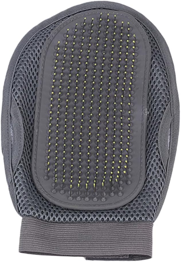 BESPORTBLE Pet Massaging Deshedding Glove Dematting Comb for Dogs Dog Grooming Glove Grey