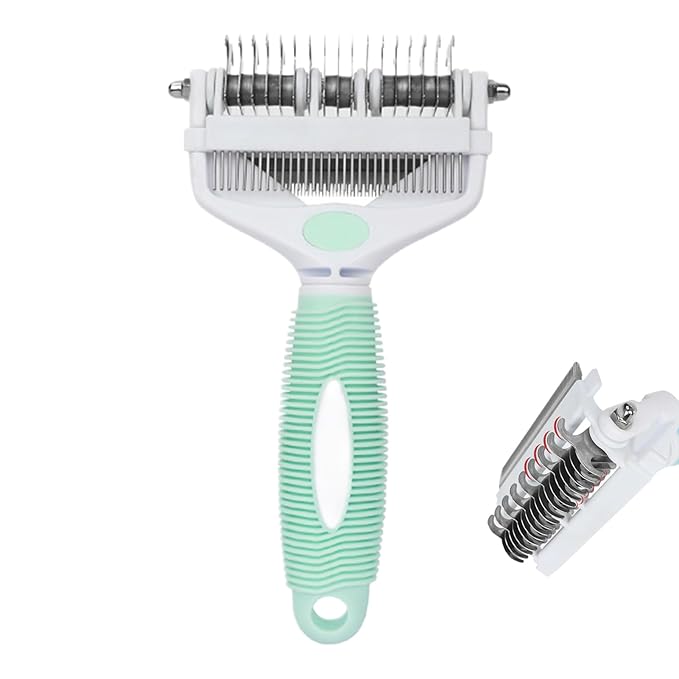 Dematting Comb for Cats,Foldable Grooming Supplies | Grooming Brush for Long Haired Cats,for Small Medium Long Short Puppy Kitten Home Indoor Travel