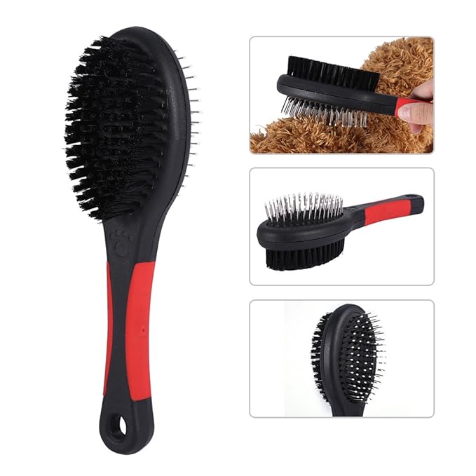 Zerodis Dog Cleaning Grooming Supplies Brush Pet Grooming Tool Dog Cat Long Hair Trimmer Brush Puppy Tool Suitable for Detangling Shedding Hair Massage Double Sided Pet Comb