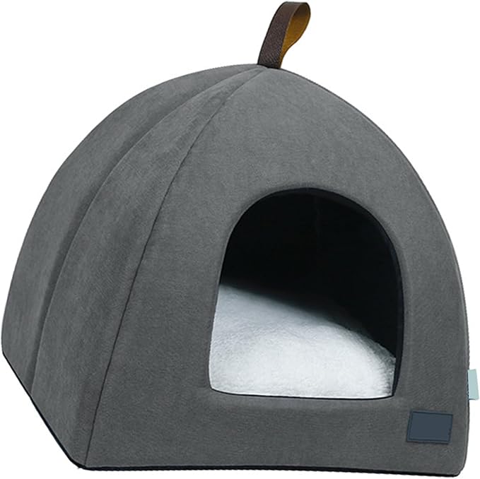 Zerone Pet Tent, Foldable Cat Bed Breathable Cat House Indoor Pet Tent Dog Bed with Mat (S)