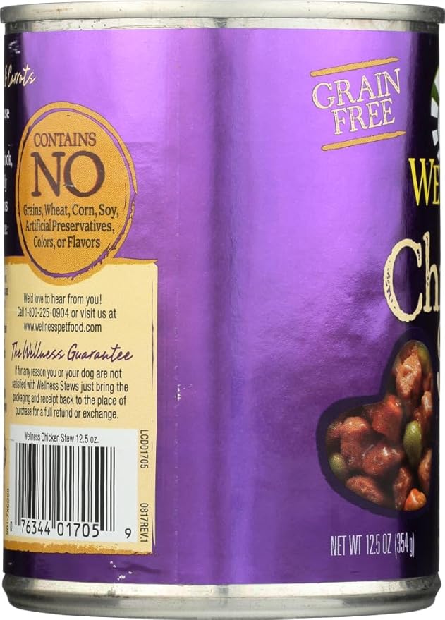 Wellness 01705 Dog Food, Chicken Stew with Peas & Carrots, 12.5-oz. - Quantity 12