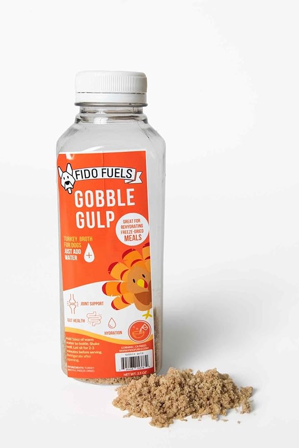 Gobble Gulp Freeze Dried Bone Broth - 16oz Bottle with 2.5oz Bone Broth Product