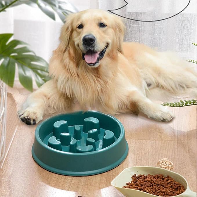 Pet Slow Food Bowl Small Dog Choke-Proof Bowl Non-Slip Slow Food Feeder Dog Rice Bowl Pet Supplies Available for Cats and Dogs Pink