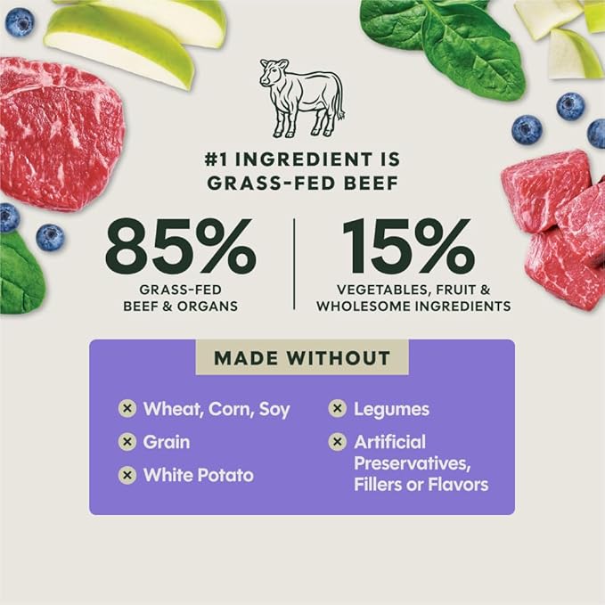 Instinct FreshDried Meal Blends, Freeze Dried Dog Food, Grain Free - Beef & Orchard Blend, 23 oz. Bag