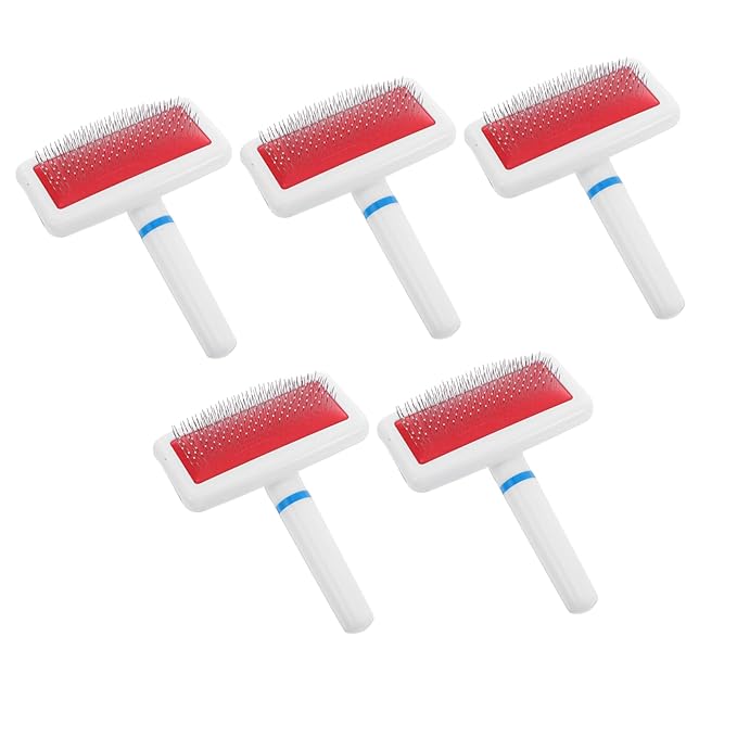 BESPORTBLE 5Pcs Pet Grooming Brush Shedding Tangle Removal Tool for Dogs Cats Gentle Sensitive Skin for All Breeds Multipurpose Pet Grooming Comb
