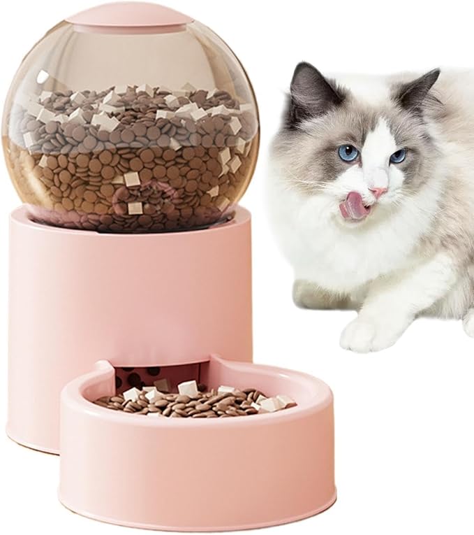Automatic Pet Feeder - Large Capacity Dog Food, Water Dispenser Bowl Feeding System Reliable Continuous Supply Design for Controlled Portion Support for Puppies and Small to Medium