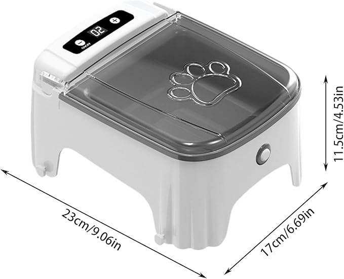 Automatic Cat Feeder - Programmable Pet Feeding Bowl, Timed Food Dispenser Machine | Electric Dry Food Feeder with Sensor Function for Small Dog Daily Meals and Indoor Animal Care