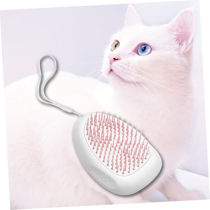 Garneck Abs Pet Dog Cat Grooming Comb De-shedding Brush for Easy Hair Removal Knot Elimination Pet Cleaning Tool with Hanging Lanyard