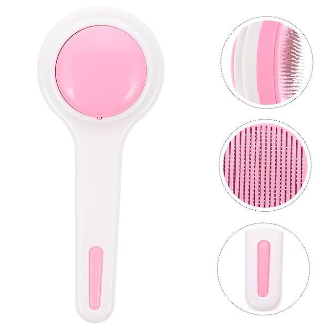 Kisangel Grooming Comb for Cats and Dogs Ergonomic Pet Brush for Removing Loose Hair Lightweight Design for Kittens and Dogs Comfortable Grooming Tool