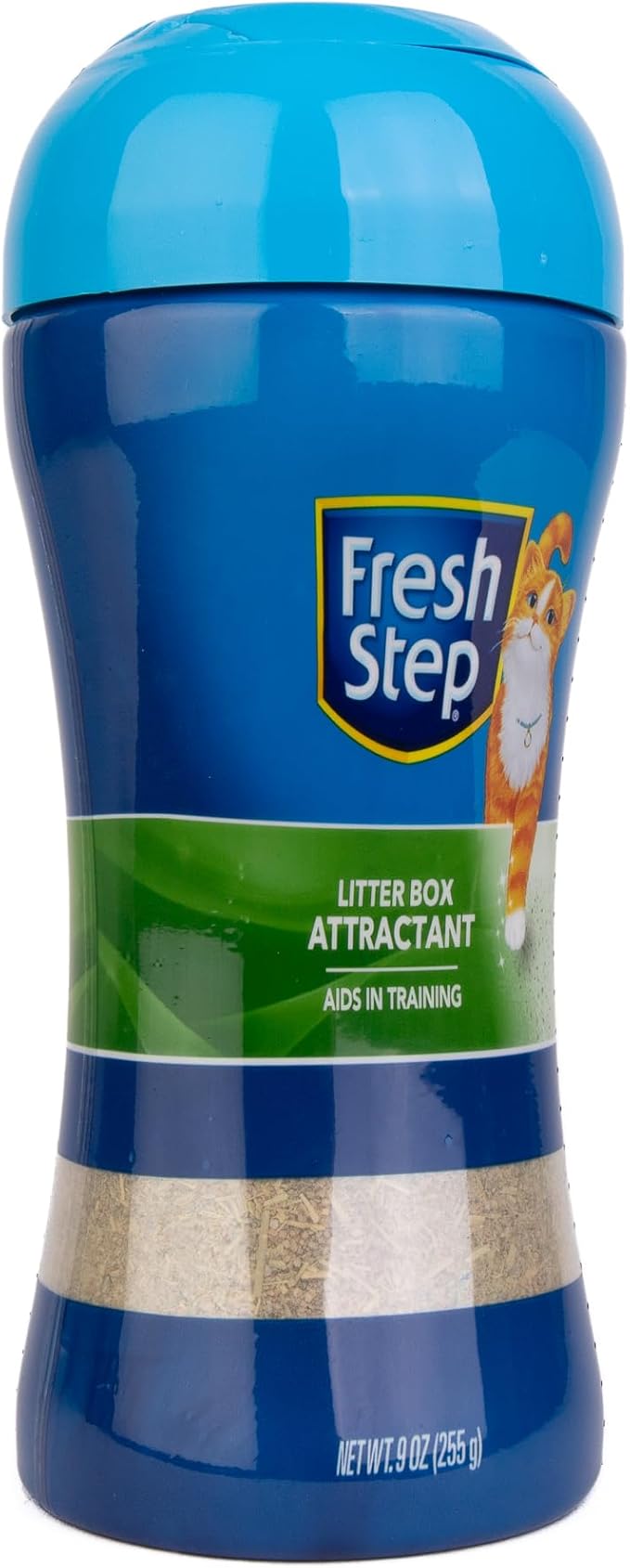Fresh Step Litter Box Attractant Powder, Cat Litter Training Aid to Encourage Litter Box Use, Herbal Blend Additive Works with Any Litter Type for Cats and Kittens, No-Mess Sprinkle Bottle, 9 Ounce