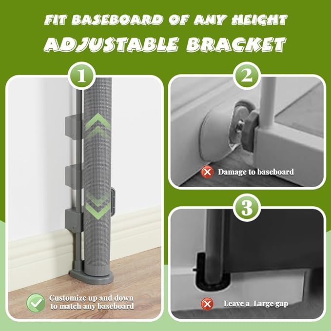 47" Extra Tall Retractable Baby Gates, Extends to 59" Wide, ExtraTall Retractable Safety Gate with Reinforced Strips, Retractable Tall Dog Gates for Doorways Mesh Baby Pet Gates Indoor, Grey