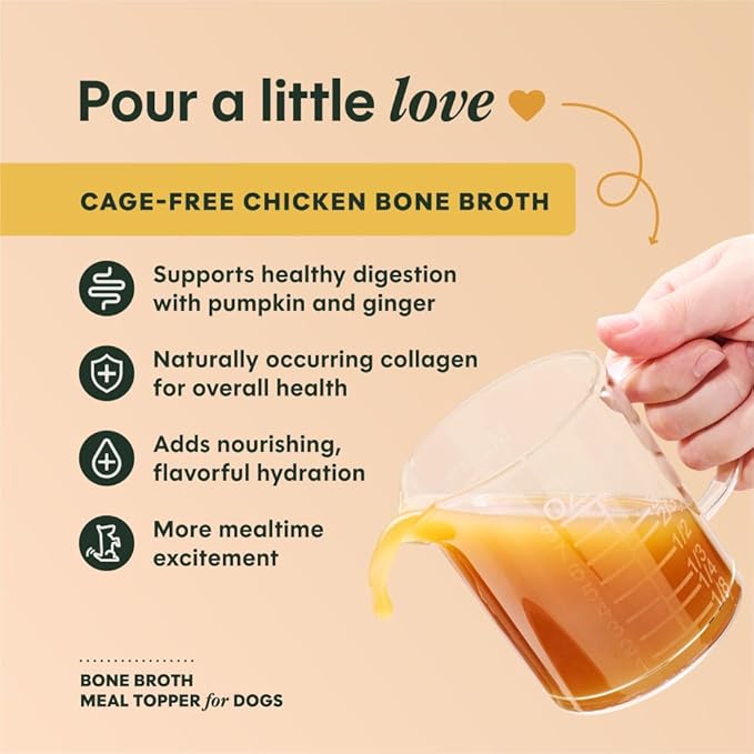 Instinct Bone Broth, Meal Topper for Dogs - Cage-Free Chicken, 16 oz. Pouch