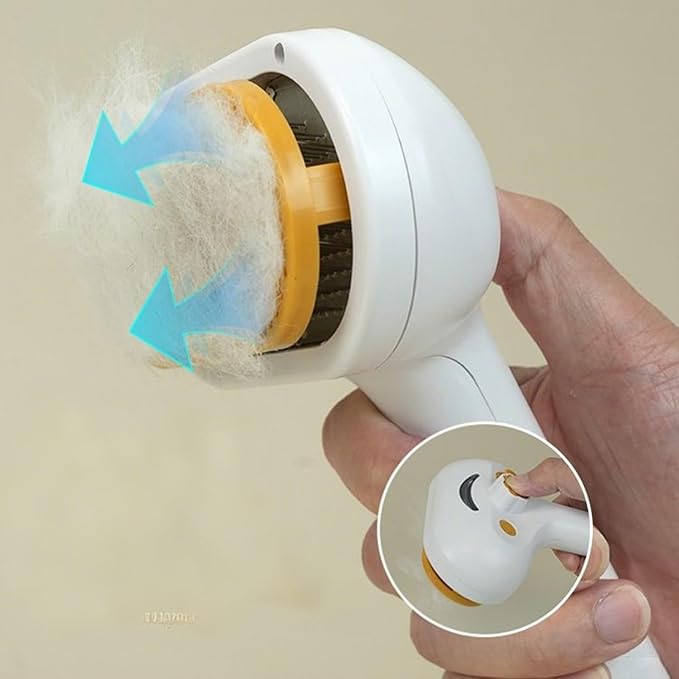 Cat Steam Brush, Self-Cleaning Grooming Shedding Comb, Detangling Design Steam Brush for Indoor Bath, Shower, Home, Travel, Pet, Puppy, Kitten, Hair Care and Maintenance