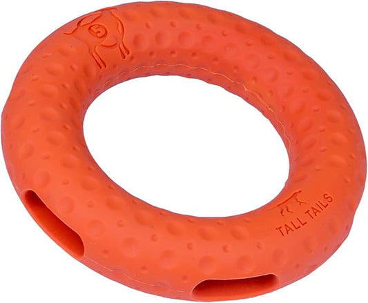 Tall Tails G.O.A.T. Greatest of All Toys Sport Fetch Ring Toy for Dogs, Medium