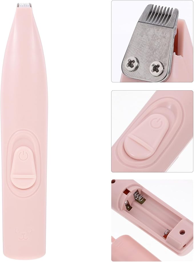Dog Paw Trimmer Cat Claw Trimmer Low Noise Pet Hair Clippers for Small Dogs and Cats Grooming Supplies Peach Pink