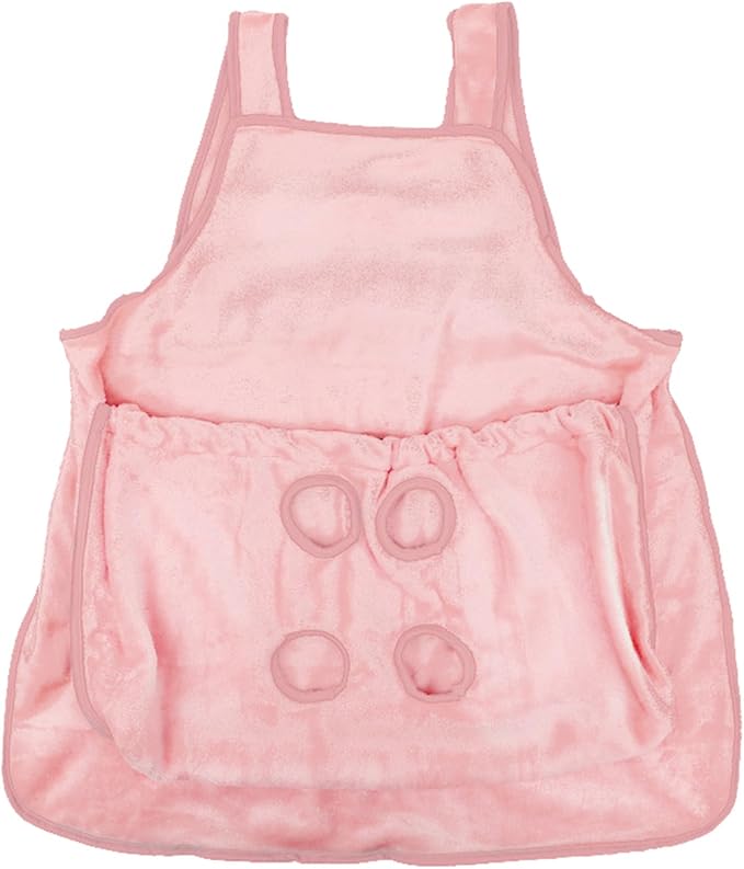 Cats Holding Carriers Velvets Aprons Slings Accompany Bag Indoor Use Smock with Pocket Cats for Nail Cutting