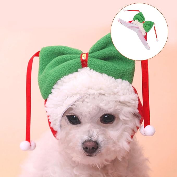 Pet Headdress Set Warm Dog Hat with Scarf Thermal Winter Accessories Decorative Puppy Birthday Hat for Small Dogs Pet Supplies
