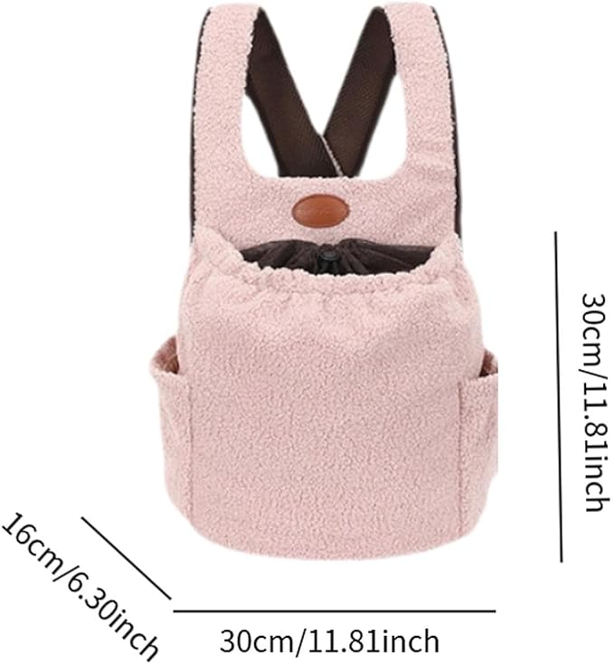 Pet Carrier Backpack Small Unique Portable Pet Supply, Dog Front Pack Kitten for Camping Outdoor, Pink