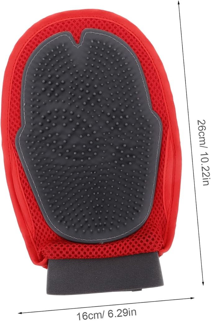 KESYOO Double Sided Pet Massage Glove Brush Gentle Grooming Tool for Efficient Pet Shower De Shedding Comfortable Padding Breathable Mesh for Easy Use