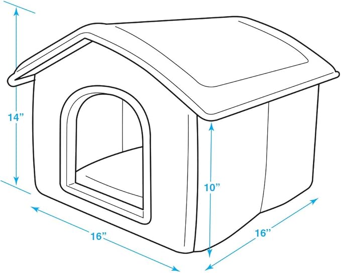 Best Pet Supplies Dog House Bed Crate Mat Tent Indoor Round Soft Plush for Small, Medium, and Large Breeds - Silver w/Bones, 16 x 16 x 14"