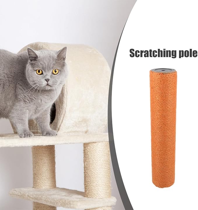 UPKOCH 2pcs Cat Scratching Posts for Indoor Cats Jute Rope Replacement Poles 40cm Height 8cm Diameter Sturdy Scratching Posts for Kittens