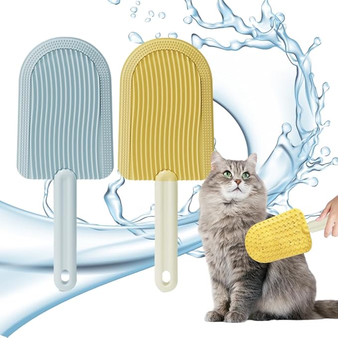 Cat Tongue Comb, 2025 New Cat Brushes for Indoor Cats Cat Hair Brush for Long Haired Cats, Cat Grooming Brush Cute Ice Cream Cat Fur Remover Comb for Cats Grooming (D-2PCS)