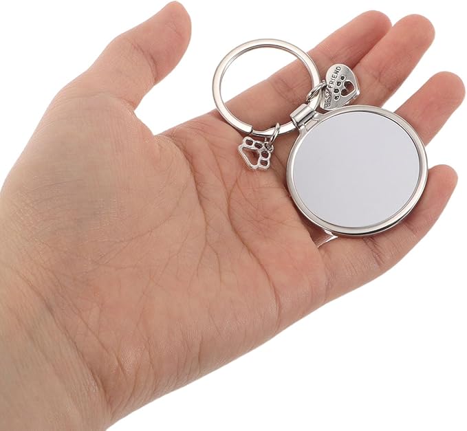 4pcs Sublimation Blank Mdf Keychain: Heat Transfer Memorial Dog Keychain - Cat Dogs Pet Keepsakes Key Fob for Pet DIY Craft Project Supply