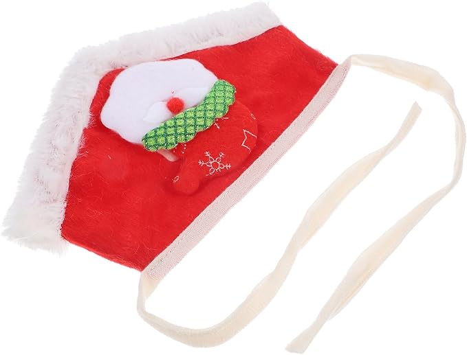 Christmas Dog Bandana Red Knit Scarf Warm Holiday Pet Neck Decor for Small Dogs and Cats, Soft Winter Accessories for Puppy and Pet Supplies