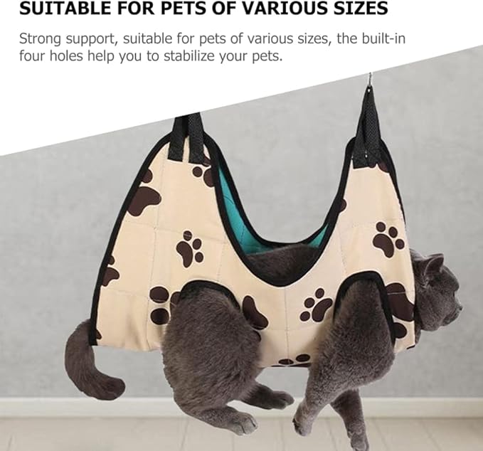 balacoo Cat Grooming Hammock for Nail Trimming Pet Sling for Grooming Cats and Dogs Comfortable and Sturdy Design Oxford Cloth