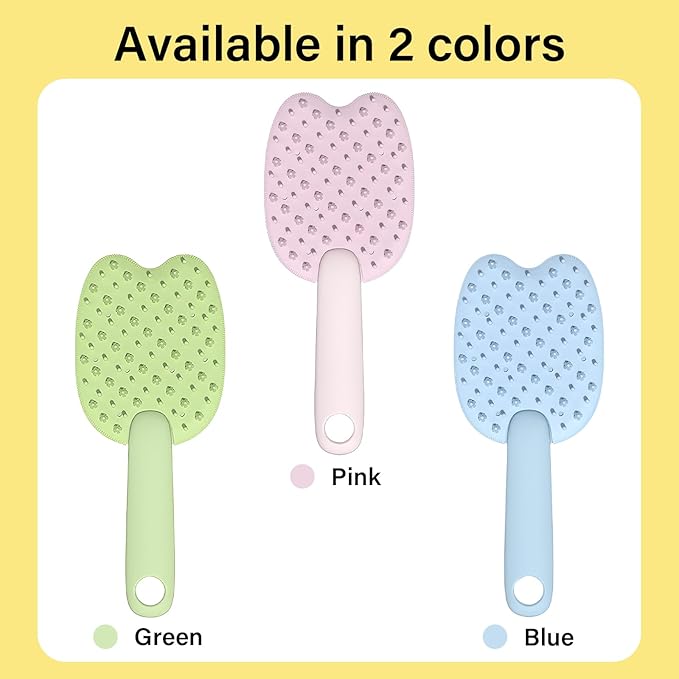 All-in-One PP Pet Brush, Double-Side Cat Grooming Brush, Pet Grooming Brush for for Short & Medium-Haired Cats and Dogs, Cat Brush for Removing Floating Hair (Blue (1pcs))