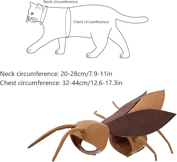Pet Costume Funny Cockroach Animal Cosplay Dress Accessories Pets Cosplay Supplies Realistic Pet Costume