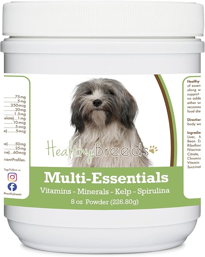 Healthy Breeds Tibetan Terrier Multi-Essentials Powder for Dogs - an Ideal Supplement of Vitamins, Minerals & Antioxidants for Your Dog - 8 oz