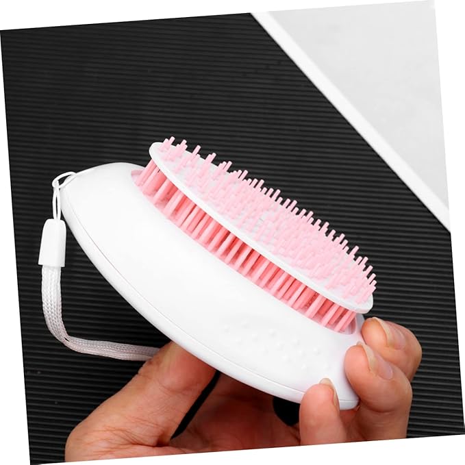 Garneck Abs Pet Dog Cat Grooming Comb De-shedding Brush for Easy Hair Removal Knot Elimination Pet Cleaning Tool with Hanging Lanyard