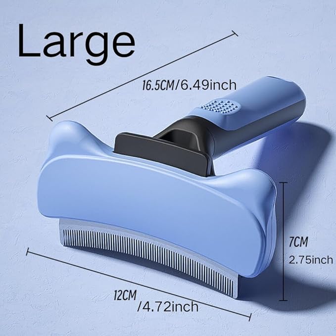 Self Cleaning Slicker Brush for Cat & Dog - Cat Grooming Brushes for Shedding Removes Mats, Tangles and Loose Hair Suitable Cat Brush for Long & Short Hair (Blue,Large)
