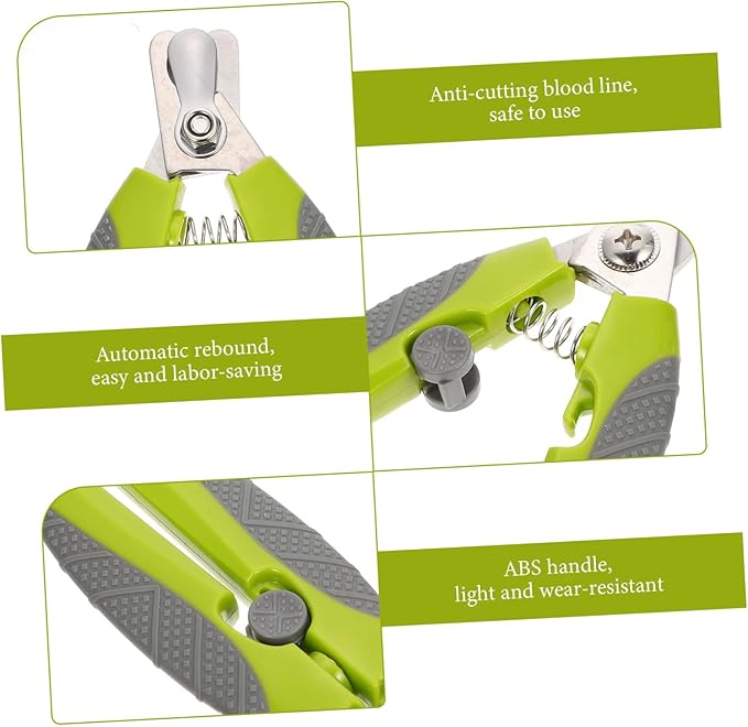 SUPVOX Ergonomic Pet Nail Clipper for Animals Portable Clipper Half-Moon Design for Easy Trimming Lightweight and Safe for Kittens Puppies and