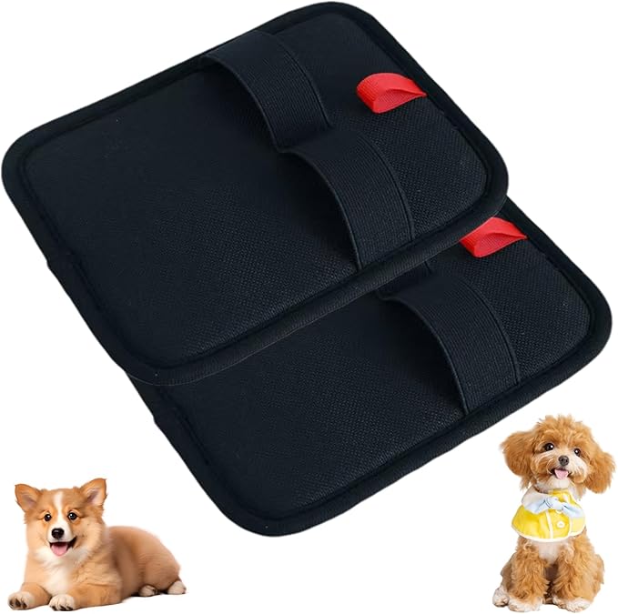 Pet Hair Remover Gloves, Electrostatic Pet Hair Removal Gloves, Upgrade Efficient Grooming Gloves for Pet Hair, Cat Brush Glove for Carpet, Couch(Square, 2PCS)