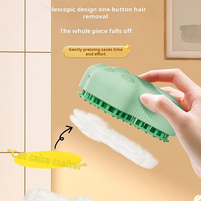 Talent Star Steamy Cat Brush, Pet Steam Brush Electric pet Spray Massage Comb Hair Removal Comb Massage Multifunctional Cat Grooming Brush for Dogs & Cats Tangled Loose Grooming Tool Supplies Green