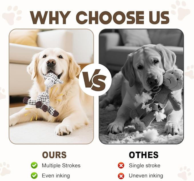 Durable Dog Stuffed Toys for Aggressive Chewers, 2026 New Indestructible Dog Toy, Interactive Squeaky Chew Teething Toys, Squeaky Plush Dog Toys (Green)