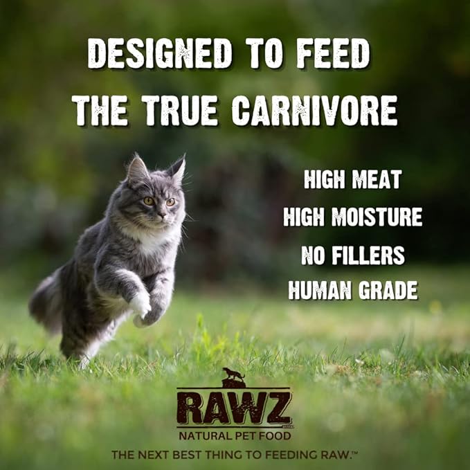 Rawz Natural Premium Shredded Canned Cat Wet Food - Made with Real Meat Ingredients No BPA or Gums - 5.5oz Cans 24 Count (Chicken & Duck)