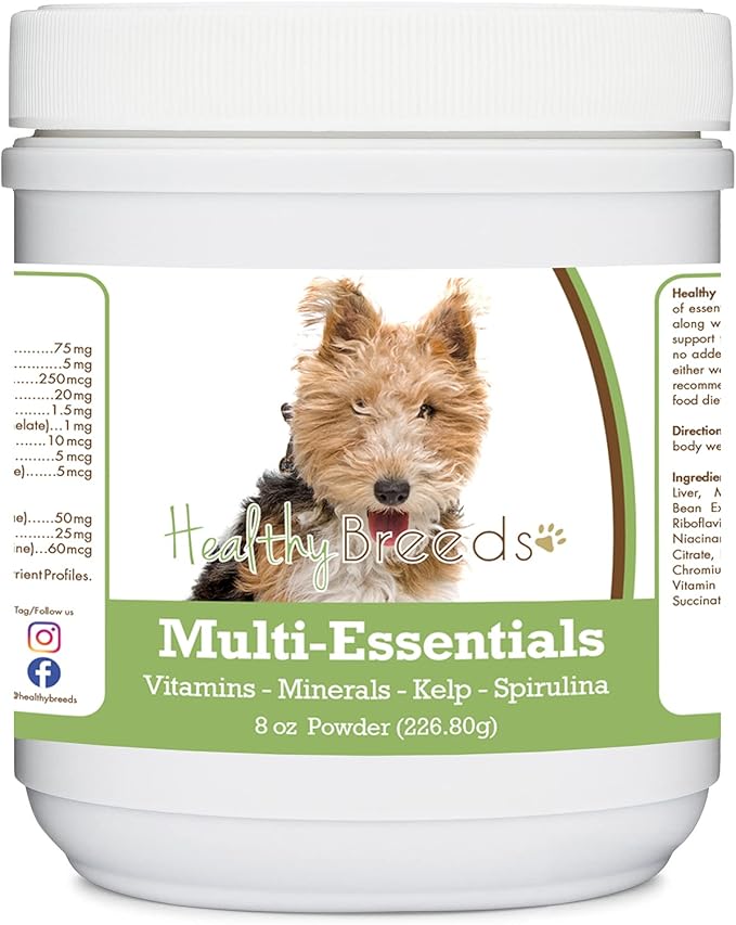 Healthy Breeds Wire Fox Terrier Multi-Essentials Powder for Dogs - an Ideal Supplement of Vitamins, Minerals & Antioxidants for Your Dog - 8 oz