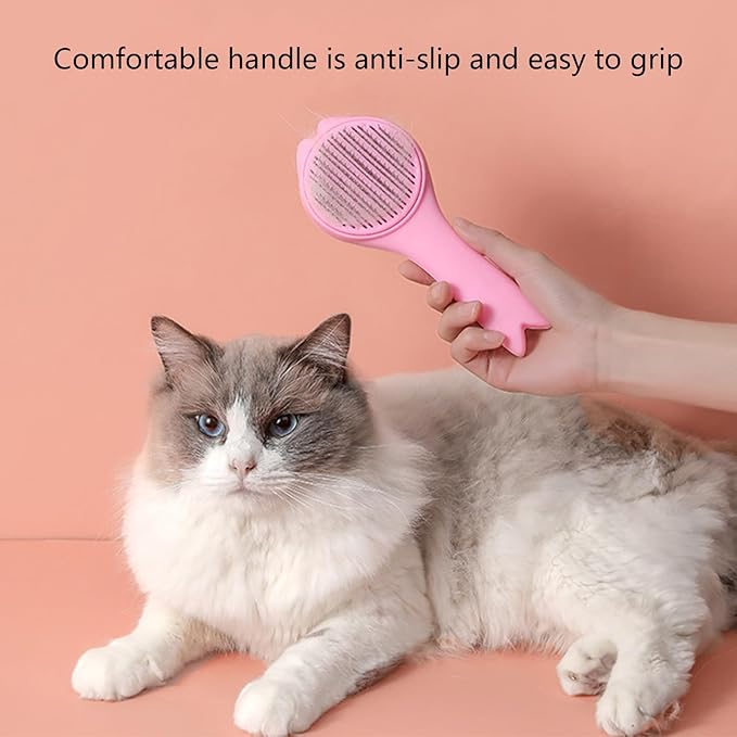 Pet Brush Slicker Combs Bent Steel Needle For Shedding & Grooming For Most Long/Short Hair Dogs Cats Pet Slicker Brush Soft Massage Grooming For Cats Double Coat Short
