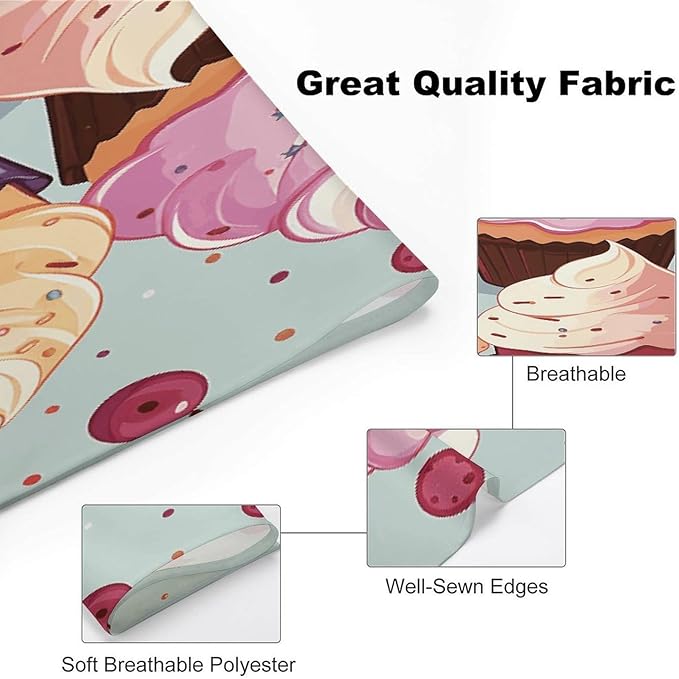 Dog Bandana Spring Pet Scarf Adjustable Triangle Delicious Cupcakes Printing Dog Bib Washable Polyester Puppy Bandana for Small Medium Large Dogs Cat Birthday Party Supplies